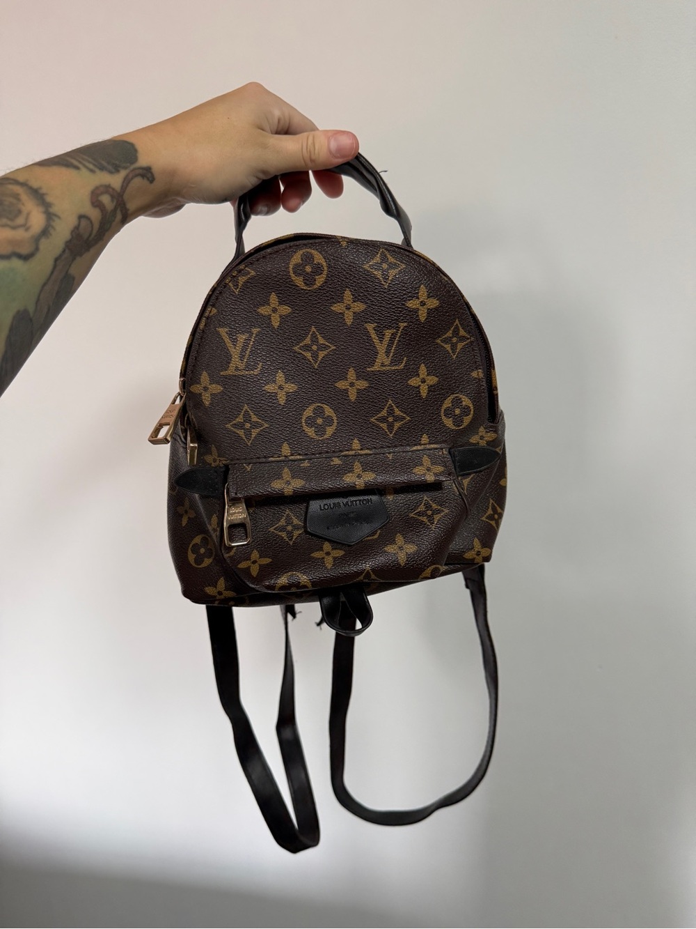 Brown Monogram Palm Springs Mini Backpack